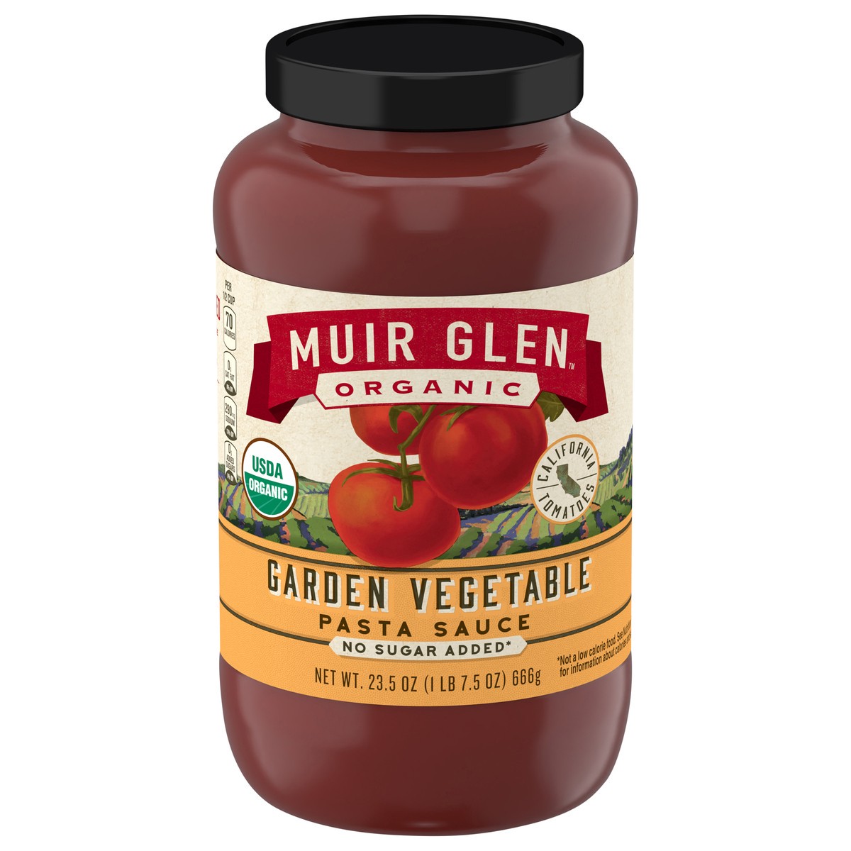 slide 1 of 9, Muir Glen Garden Vegetable Pasta Sauce, No Sugar Added, 23.5 oz., 23.50 oz