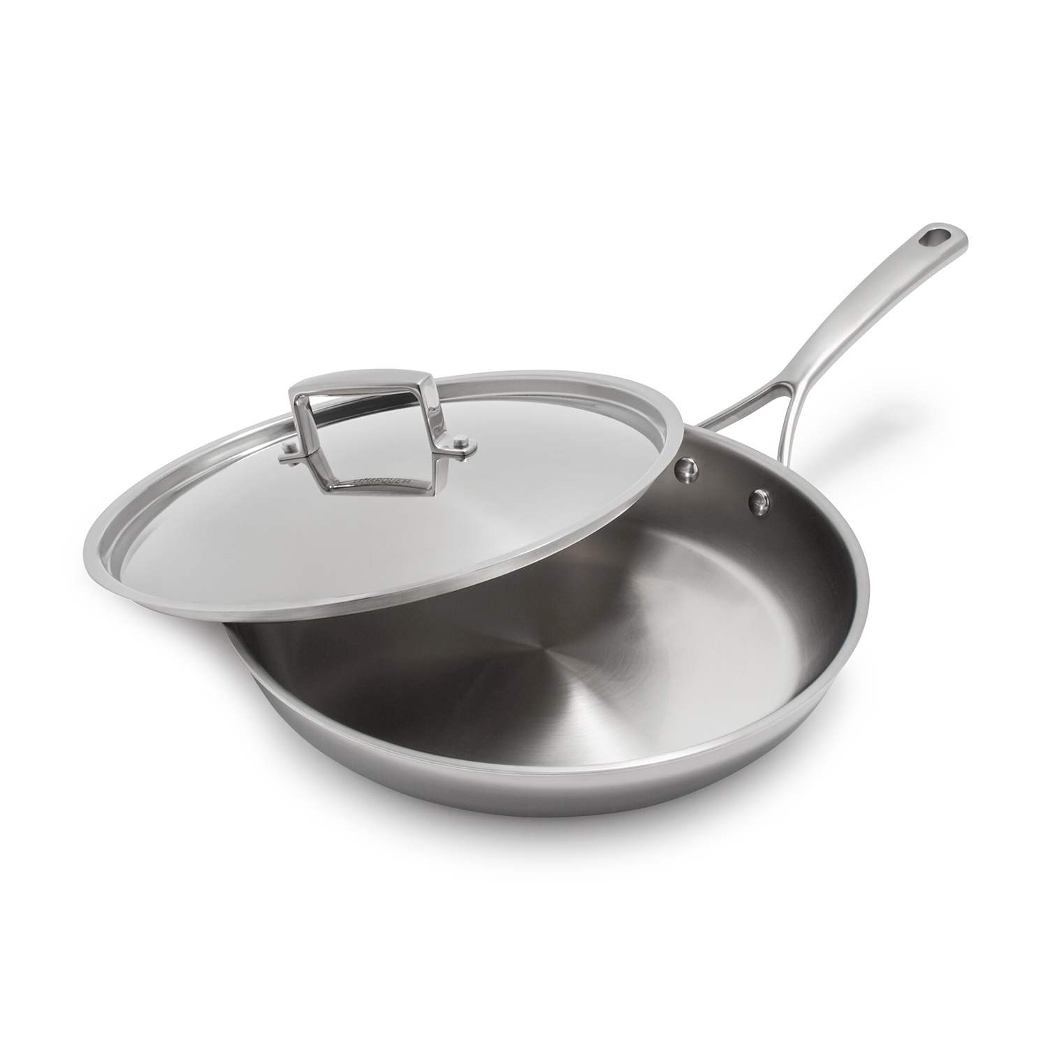 slide 1 of 1, La Marque 84 Stainless Steel Skillet with Lid, 12 in