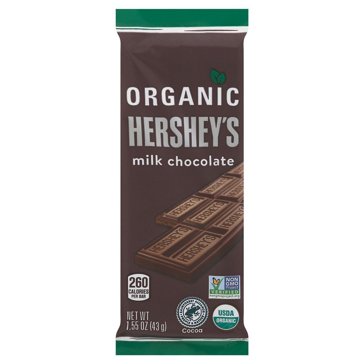 slide 9 of 11, Hershey's Organic Milk Chocolate Bar, 7.37 oz