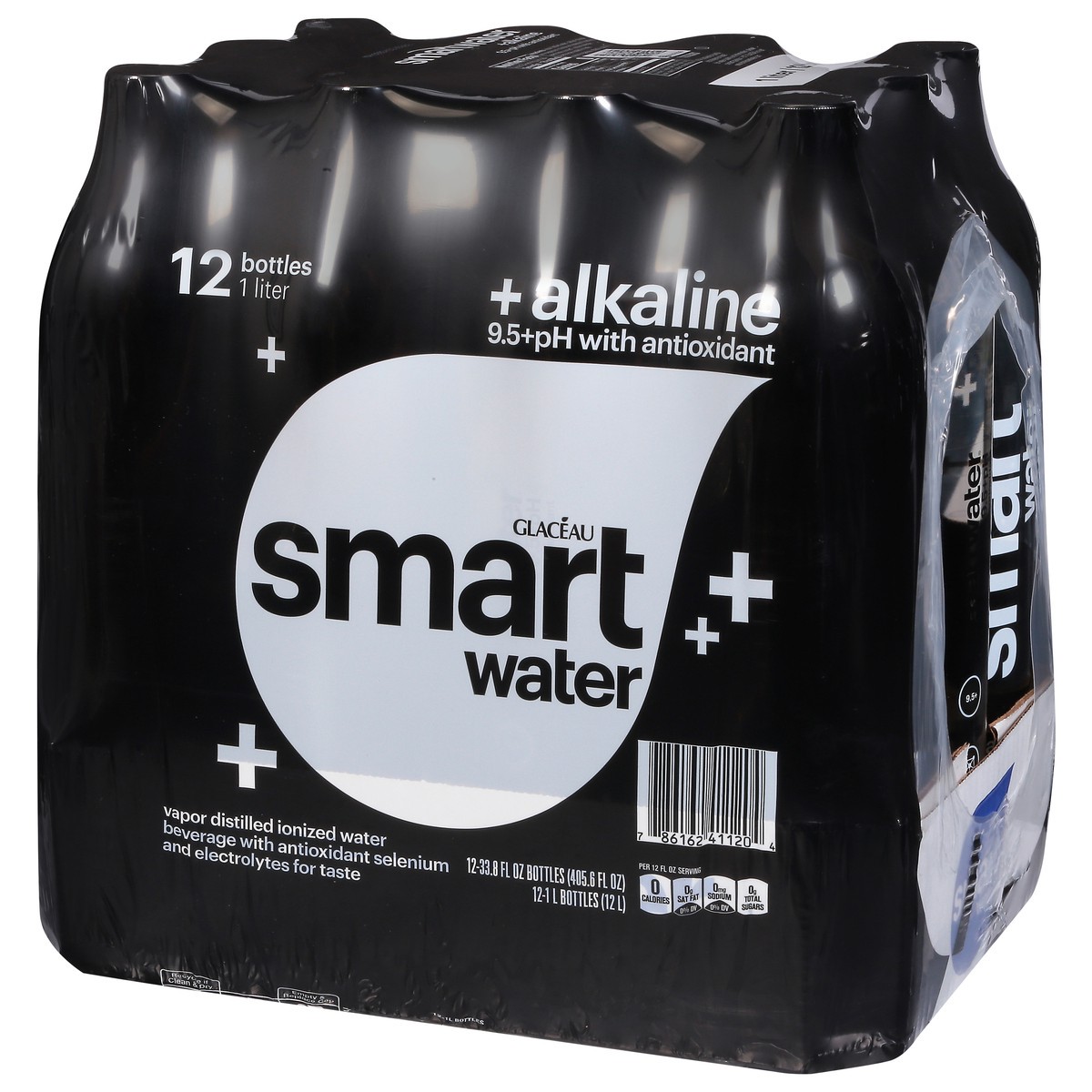 slide 5 of 9, smartwater 9.5+ pH Alkaline Water with Antioxidant - 12 ct, 12 ct