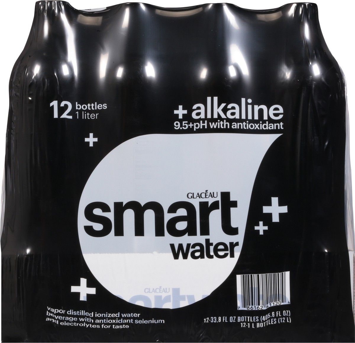 slide 7 of 9, smartwater 9.5+ pH Alkaline Water with Antioxidant - 12 ct, 12 ct