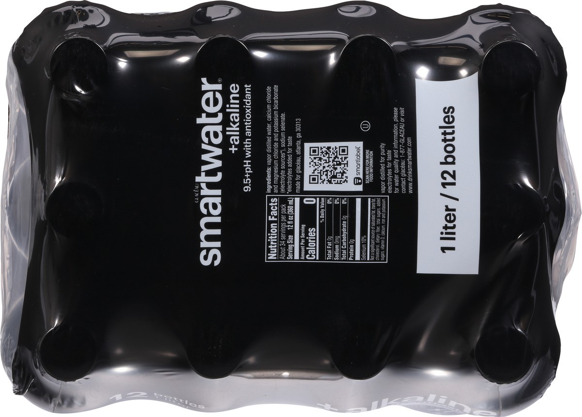 slide 6 of 9, smartwater 9.5+ pH Alkaline Water with Antioxidant - 12 ct, 12 ct