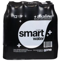 Smartwater 9.5+ pH Alkaline Water with Antioxidant 12 - 33.8 fl oz Bottles