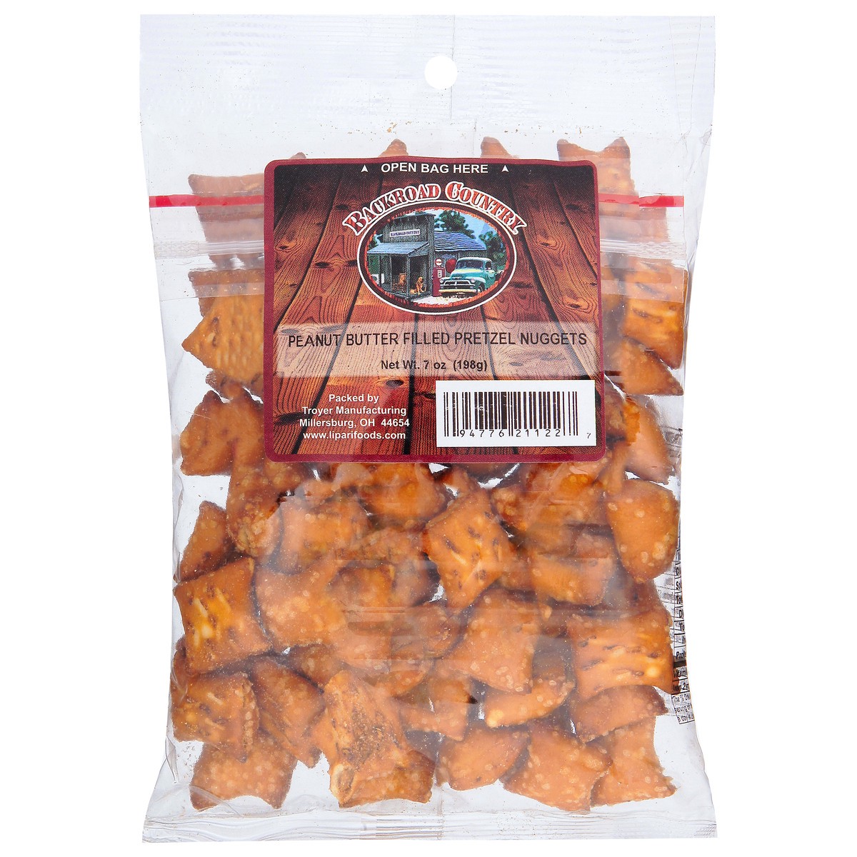 slide 12 of 14, Backroad Country Peanut Butter Filled Pretzel Nuggets 7 oz, 1 ct