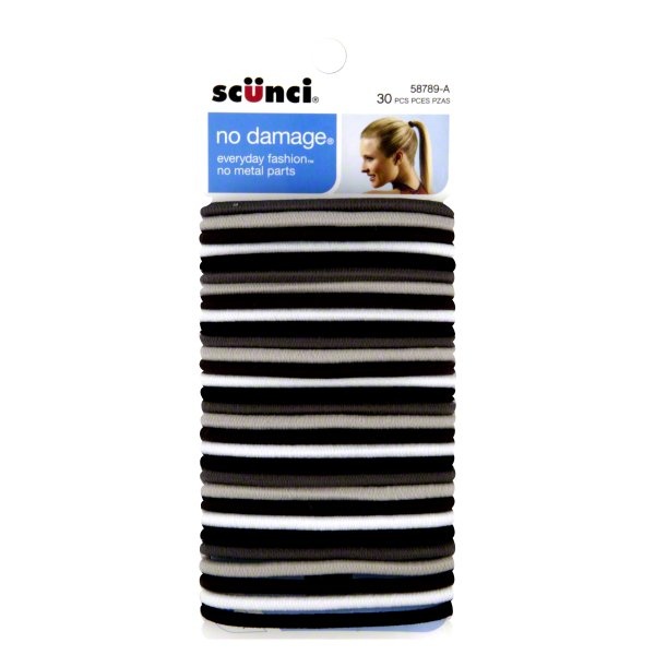 slide 1 of 1, SCUNCI No Damage Elastic Neutral 30Pk, 30 ct