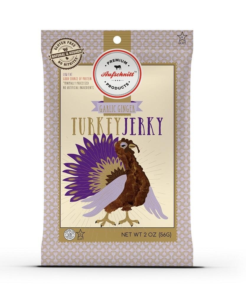 slide 1 of 1, Aufschnitt Garlic Ginger Turkey Jerky, 2 oz