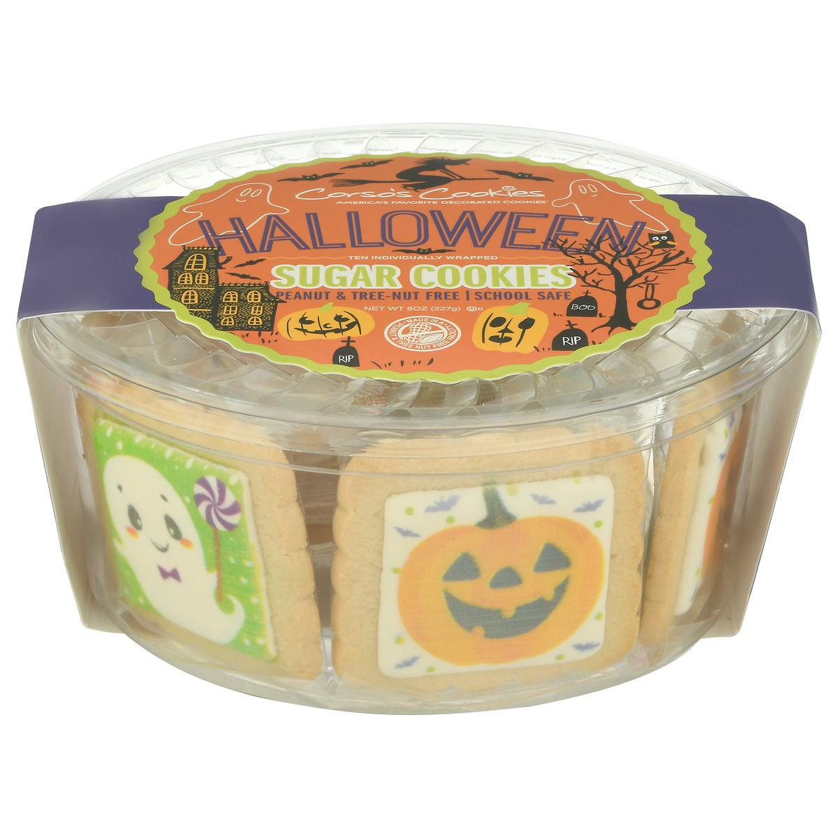 slide 5 of 14, Corso's Cookies Halloween Sugar Cookies 10 Individually Wrapped, 10 ct