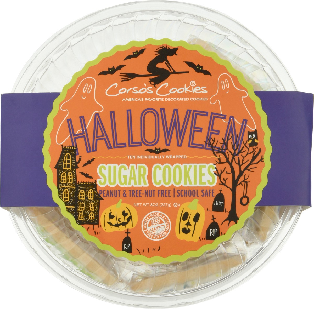 slide 4 of 14, Corso's Cookies Halloween Sugar Cookies 10 Individually Wrapped, 10 ct