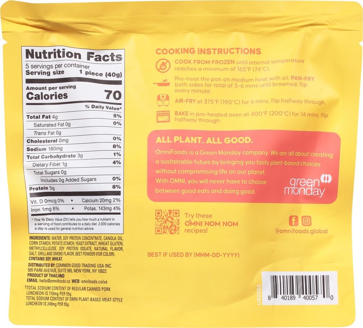 slide 14 of 14, Omni Meat-Style Plant-Based Luncheon 5 ea, 5 ct