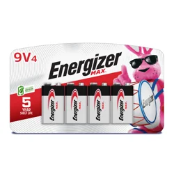 Energizer Max 9V Alkaline Batteries 4 ea