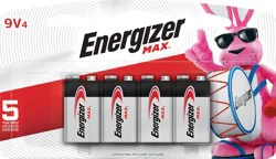 Energizer Max 9V Alkaline Batteries 4 ea