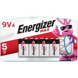 Energizer Max 9V Alkaline Batteries 4 ea