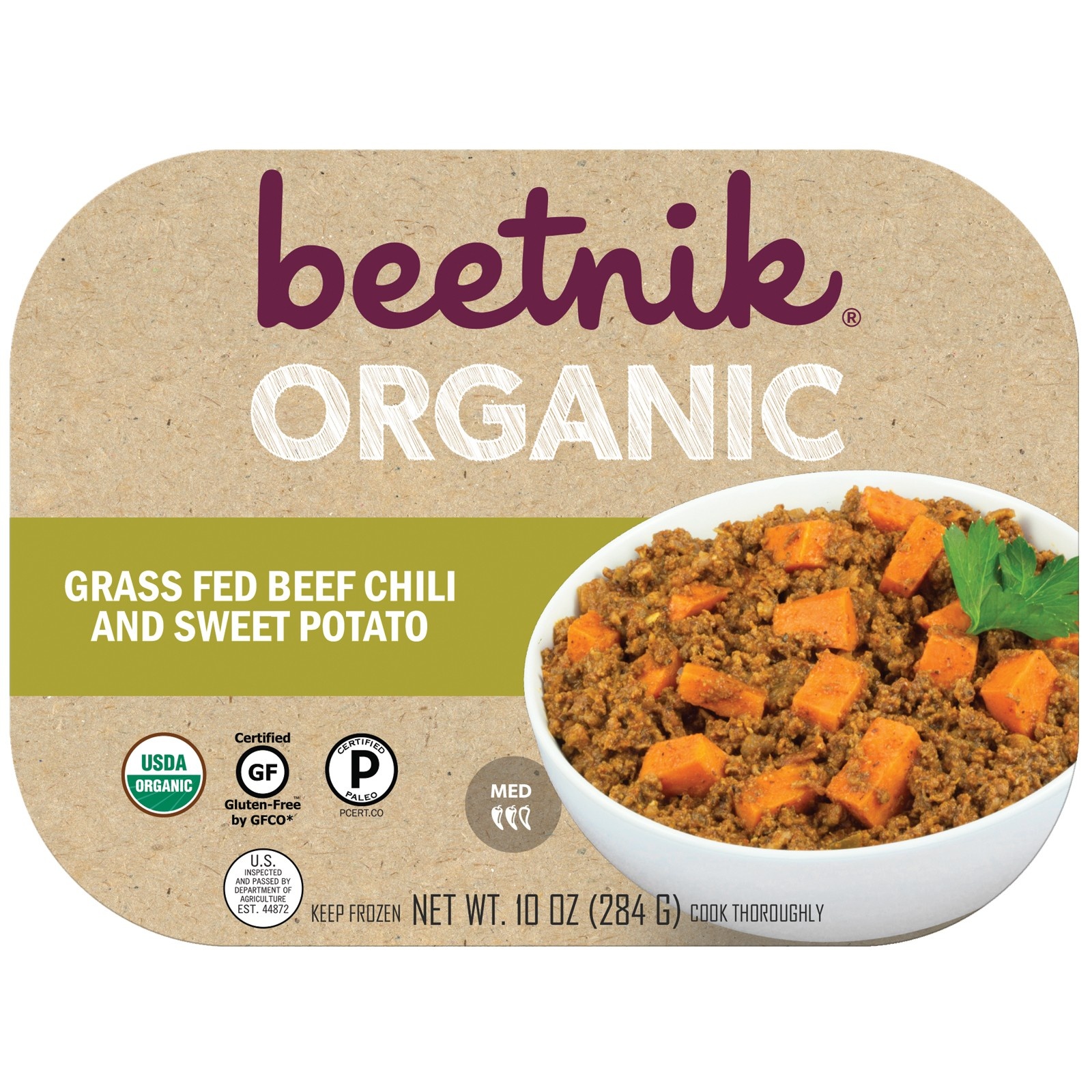 slide 1 of 4, Beetnik Grass Fed Beef Chili and Sweet Potato 10 oz, 10 oz