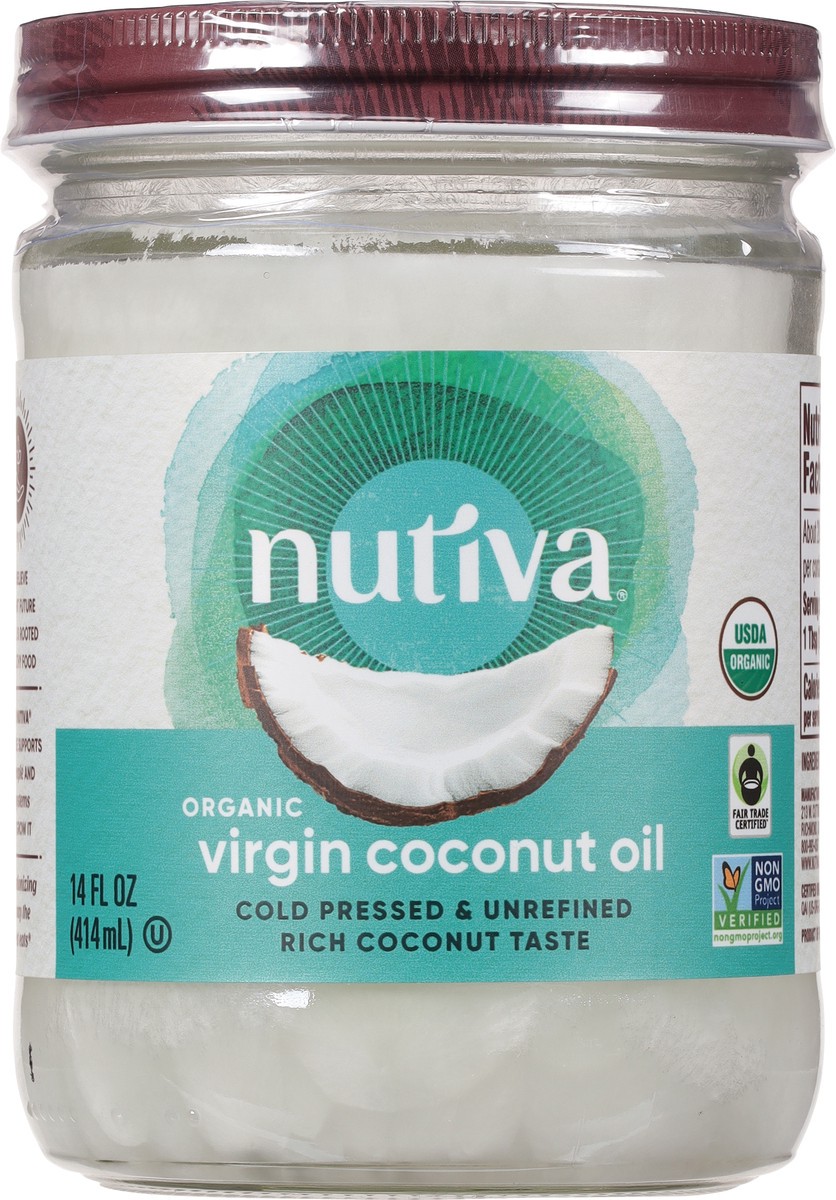 slide 7 of 9, Nutiva Organic Virgin Coconut Oil 14 fl oz, 14 fl oz