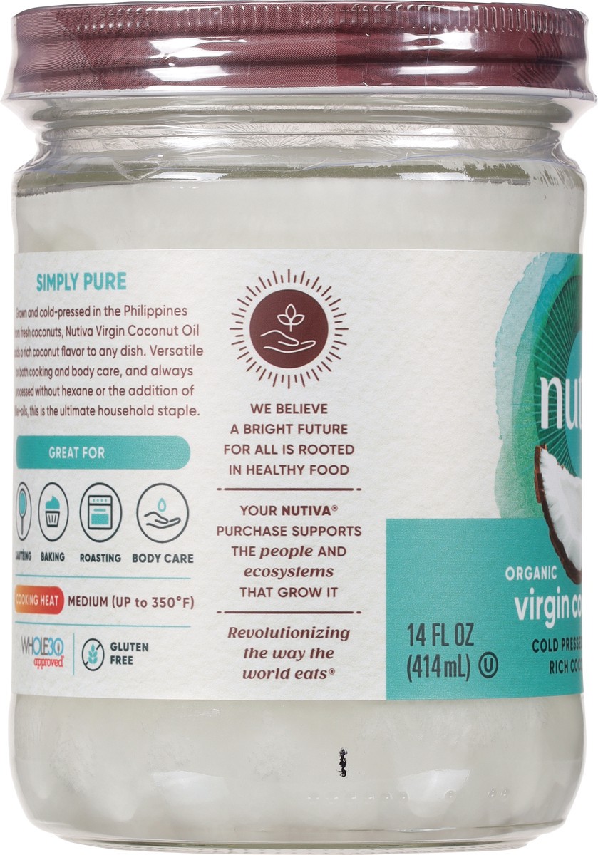 slide 8 of 9, Nutiva Organic Virgin Coconut Oil 14 fl oz, 14 fl oz