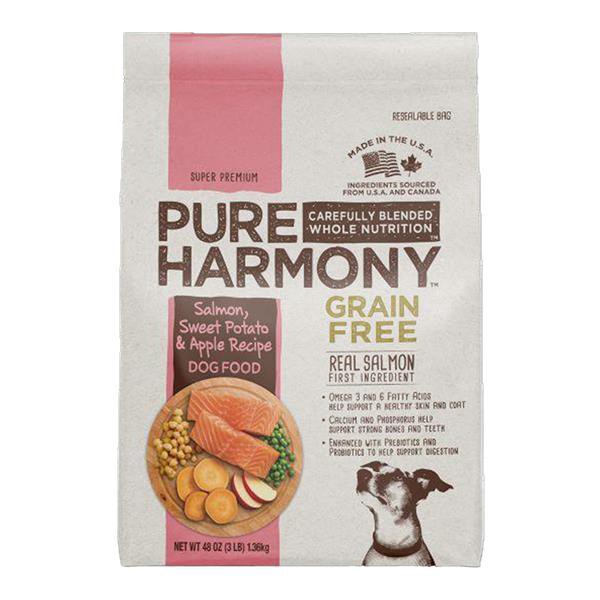slide 1 of 1, Pure Harmony Grain Free Salmon Sweet Potato & Apple Recipe Dog Food, 3 lb