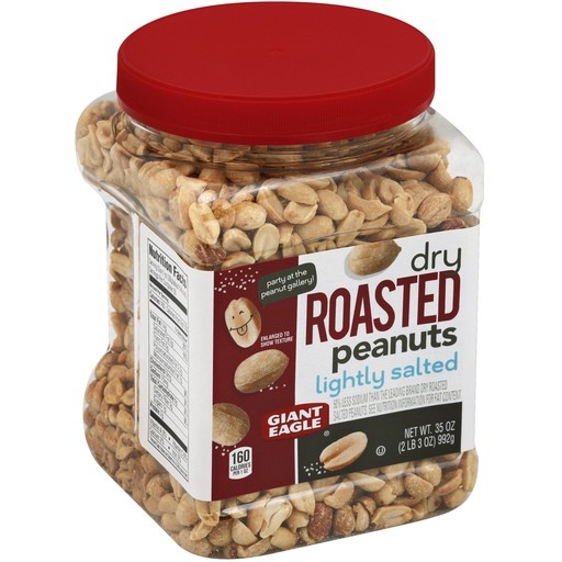 slide 1 of 1, Giant Eagle Dry Roasted Peanuts Lightly Salted, 35 oz