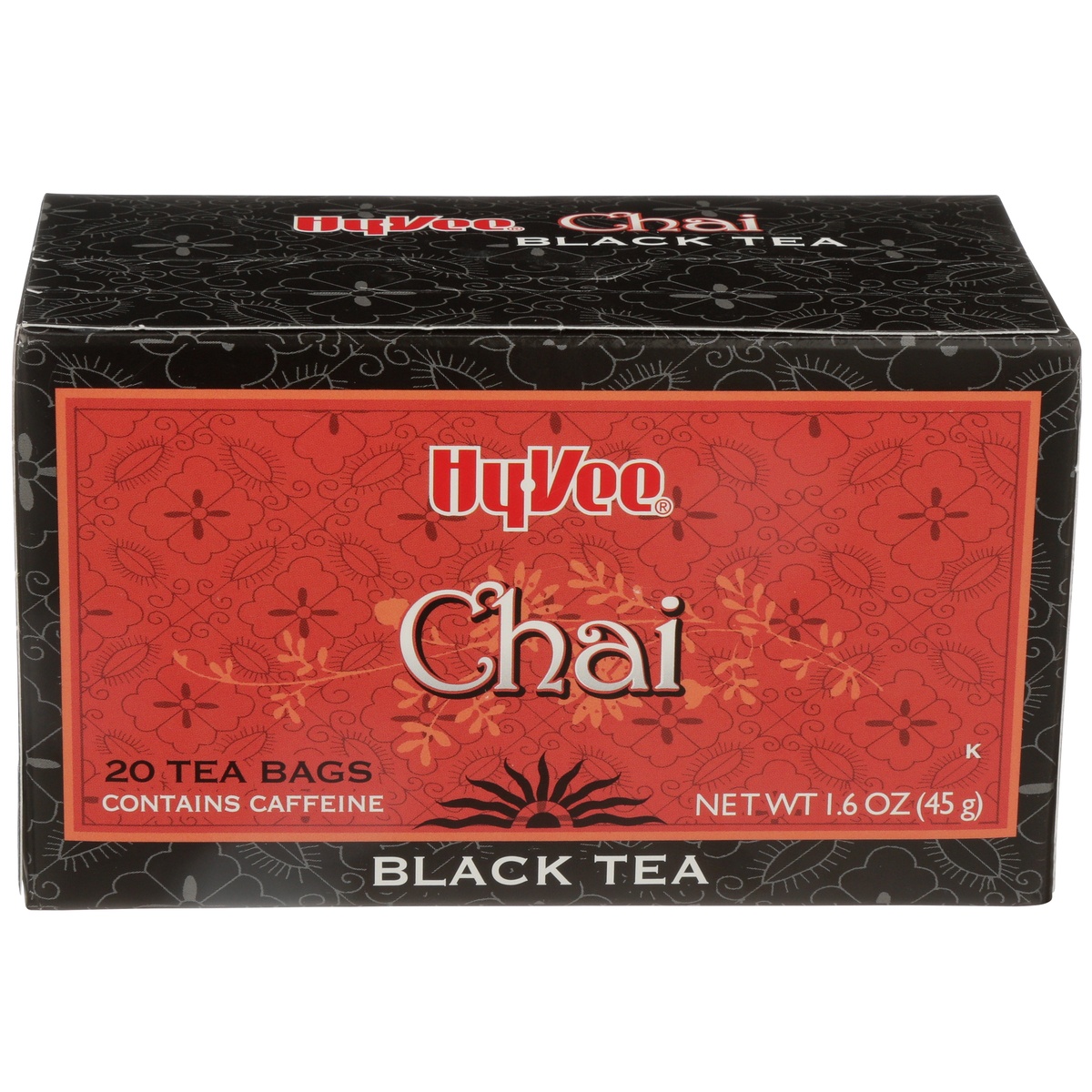 slide 1 of 1, Hy-vee Chai Black Tea Bags - 20 ct; 1.6 oz - 20 ct; 1.6 oz, 20 ct; 1.6 oz