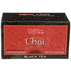 Hy-vee Chai Black Tea Bags - 20 ct; 1.6 oz - 20 ct; 1.6 oz