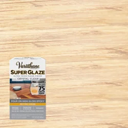 Rust-Oleum Varathane Super Glaze Crystal Clear Ultra Thick Clear Finish Pour On High Gloss Epoxy