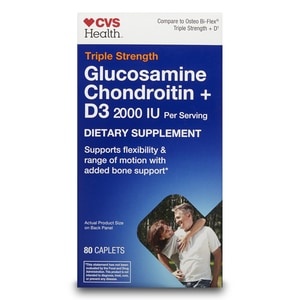 slide 1 of 1, CVS Health Glucosamine Chondroitin With Vitamin D3 Caplets, 80 ct
