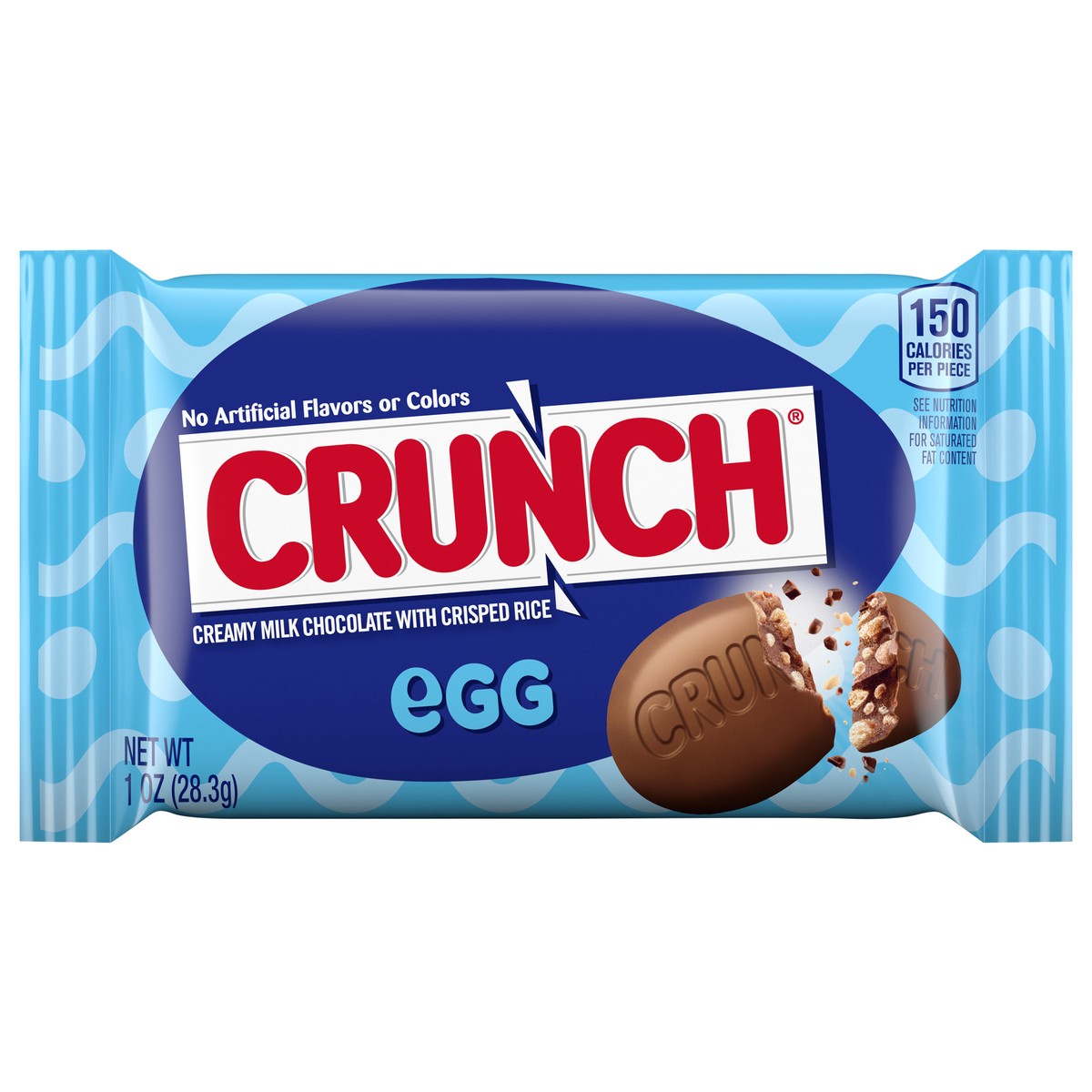 slide 1 of 7, Crunch Egg Creamy Milk Chocolate with Crisped Rice 1 oz, 1 oz