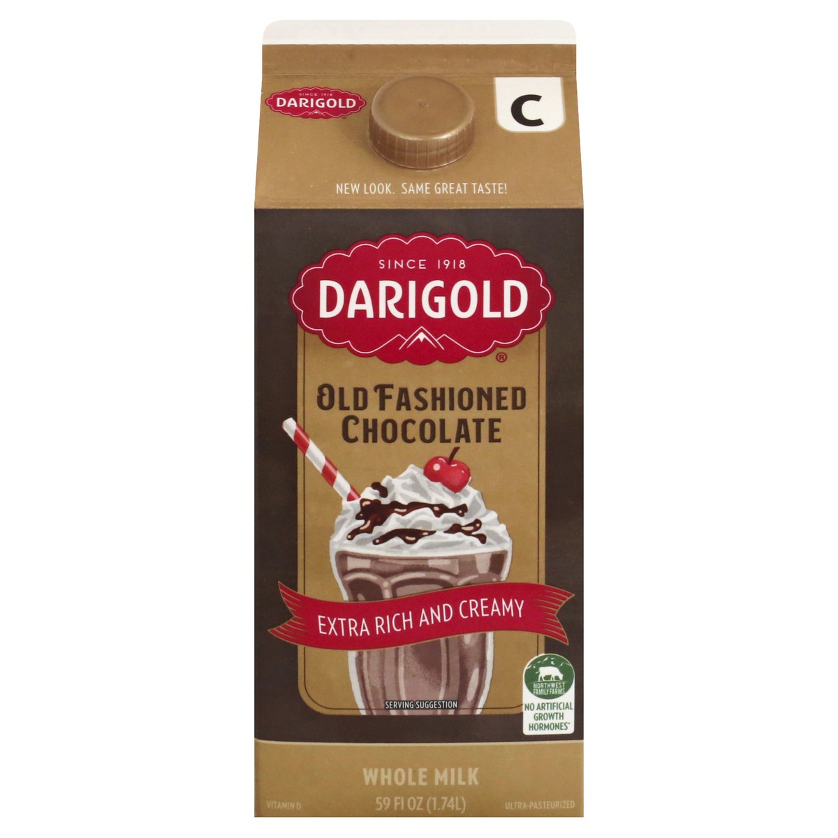 slide 1 of 13, Darigold Old Fashioned Chocolate Whole Milk 59 oz, 59 oz