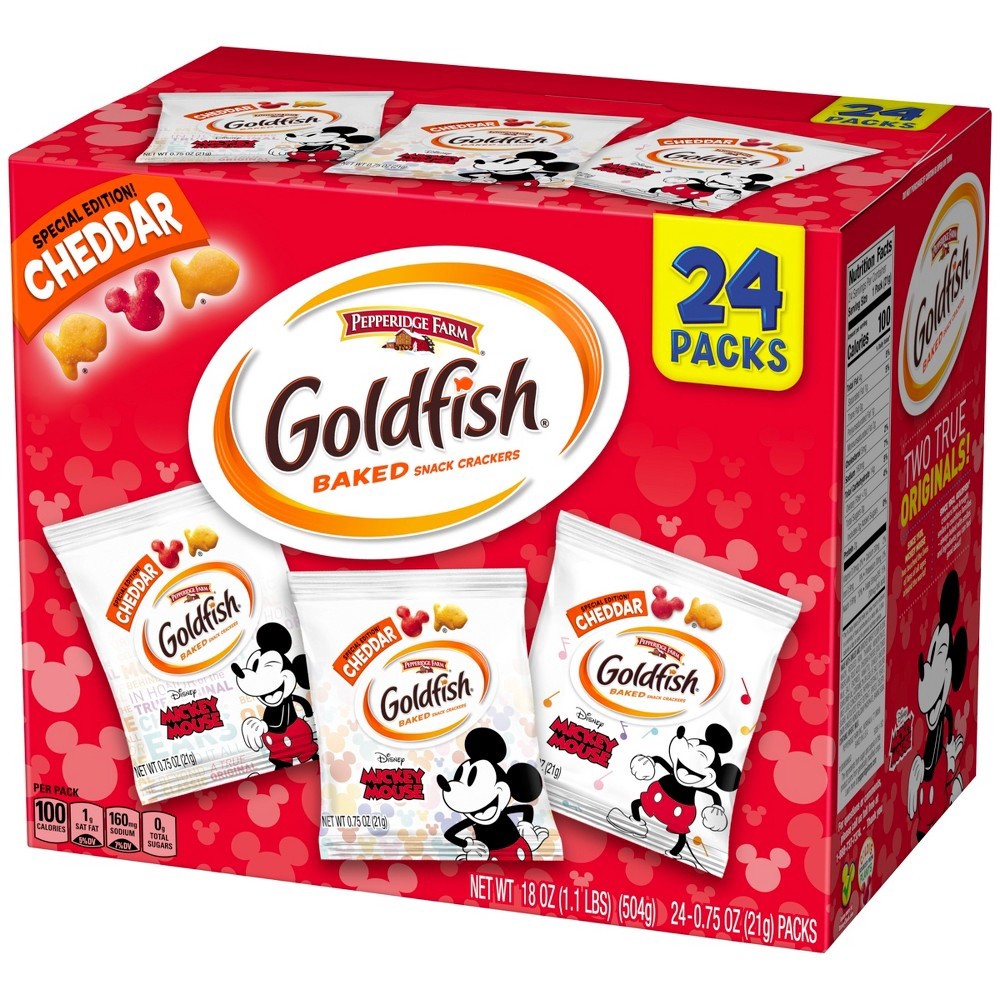 slide 3 of 6, Goldfish Mickey Multipack, 24 ct