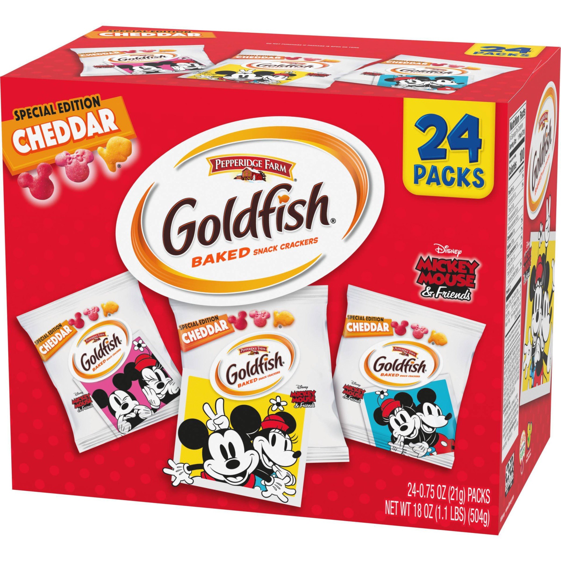 slide 1 of 6, Goldfish Mickey Multipack, 24 ct