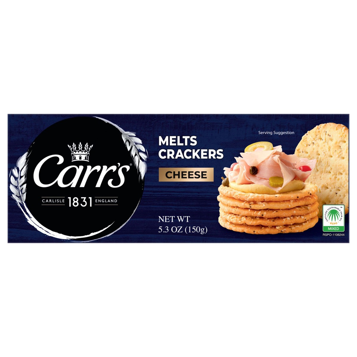 slide 1 of 13, Carr's Crackers, Cheese Melts, 5.3 oz, 5.3 oz