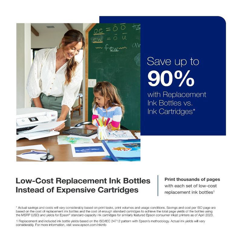 slide 6 of 7, Epson Ecotank Et-2850 Cartridge-Free Supertank Wireless Color Inkjet All-In-One Printer, 1 ct