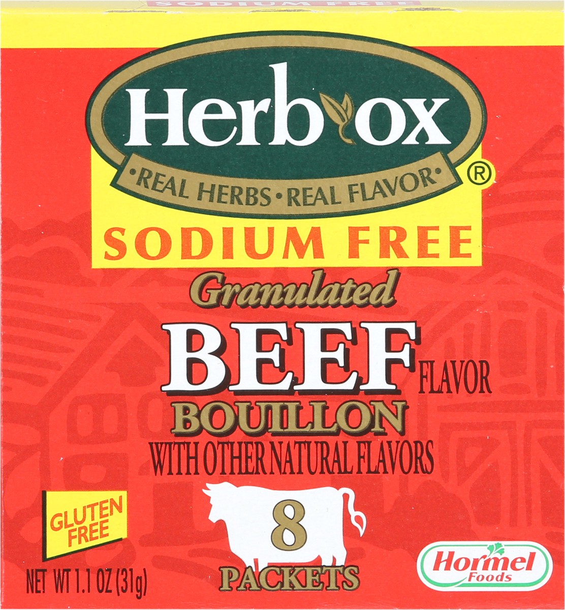 slide 6 of 9, Herb-Ox Sodium Free Beef Flavor Granulated Bouillon 8 ea Box, 8 ct