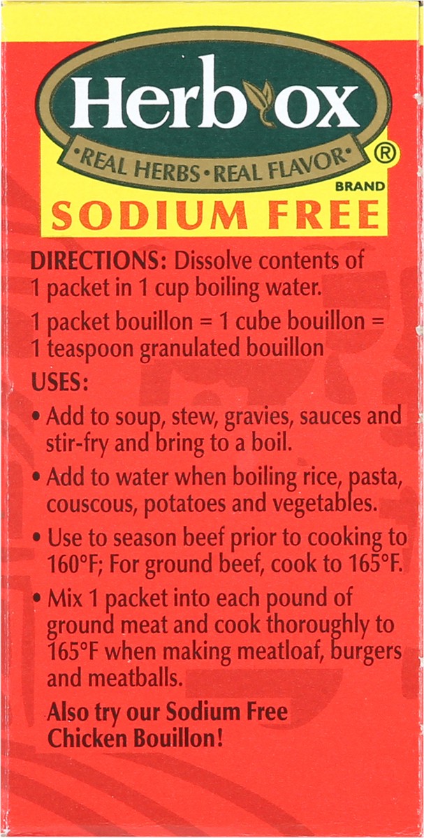 slide 8 of 9, Herb-Ox Sodium Free Beef Flavor Granulated Bouillon 8 ea Box, 8 ct