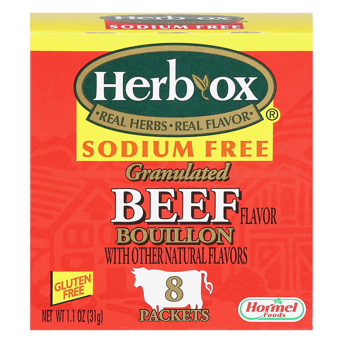 slide 1 of 9, Herb-Ox Sodium Free Beef Flavor Granulated Bouillon 8 ea Box, 8 ct