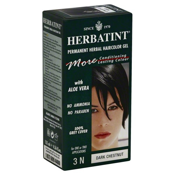 slide 1 of 1, Herbatint Permanent Herbal Haircolor Gel - Dark Chestnut 3N, 1 ct