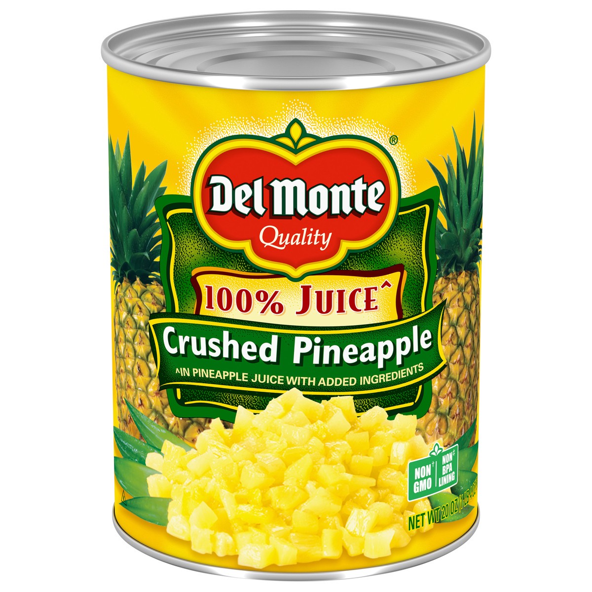 slide 1 of 5, Del Monte Crushed Pineapple in 100% Juice, 20 oz Can, 20 oz