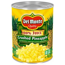 Del Monte Crushed Pineapple in 100% Juice, 20 oz Can