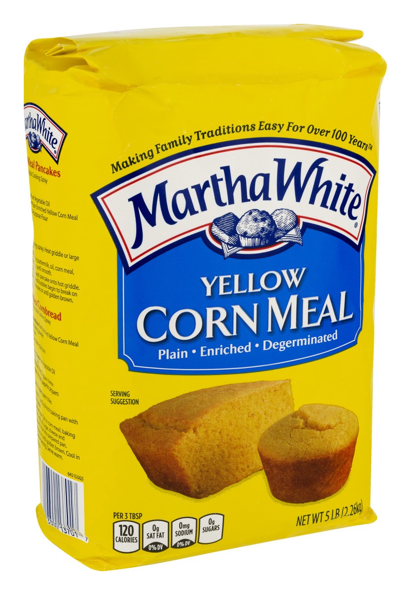 slide 9 of 9, Martha White Yellow Corn Meal, 5 lb