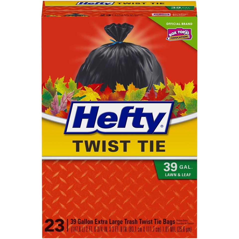 slide 1 of 6, Hefty Lawn & Leaf 39 Gallon Extra Large Trash Bags, 23 ct