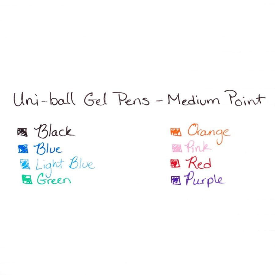 slide 6 of 7, uni-ball Signo Gel 207 Retractable Gel Pens, Medium Point, 0.7 Mm, Clear Barrel, Blue Ink, Pack Of 4, 4 ct