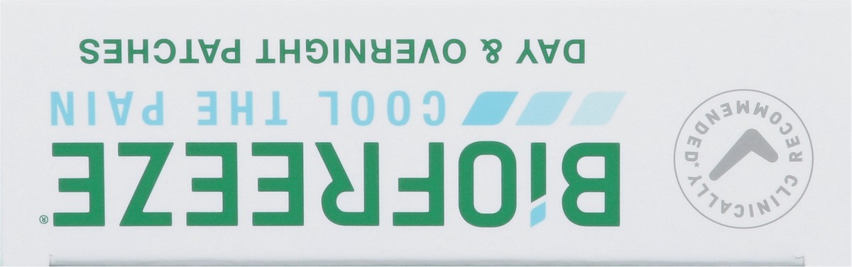 slide 5 of 14, Biofreeze Day & Overnight Menthol-Pain Relieving Patch 9 ea, 9 ct