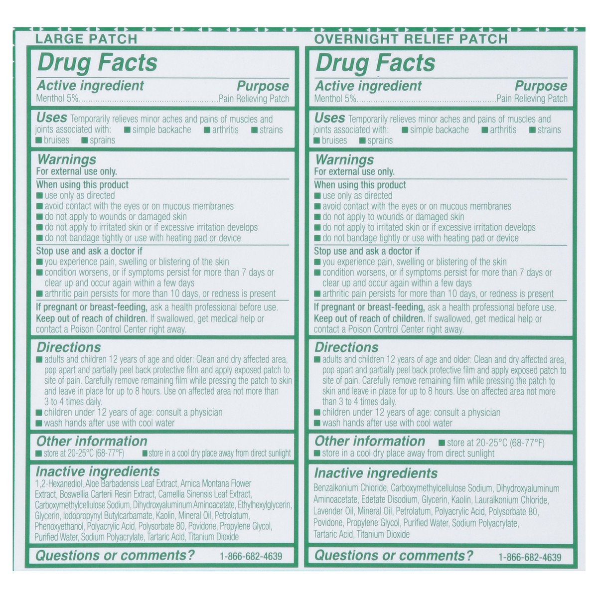 slide 2 of 14, Biofreeze Day & Overnight Menthol-Pain Relieving Patch 9 ea, 9 ct