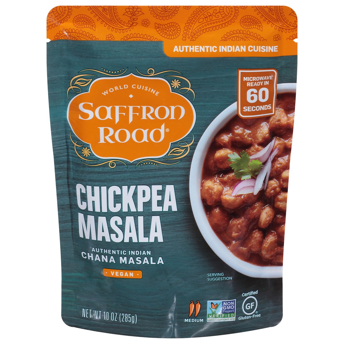 slide 1 of 9, Saffron Road Medium Chickpea Masala 10 oz, 10 oz