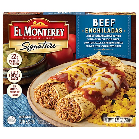 slide 1 of 1, El Monterey Signature Enchiladas Beef, 10.25 oz