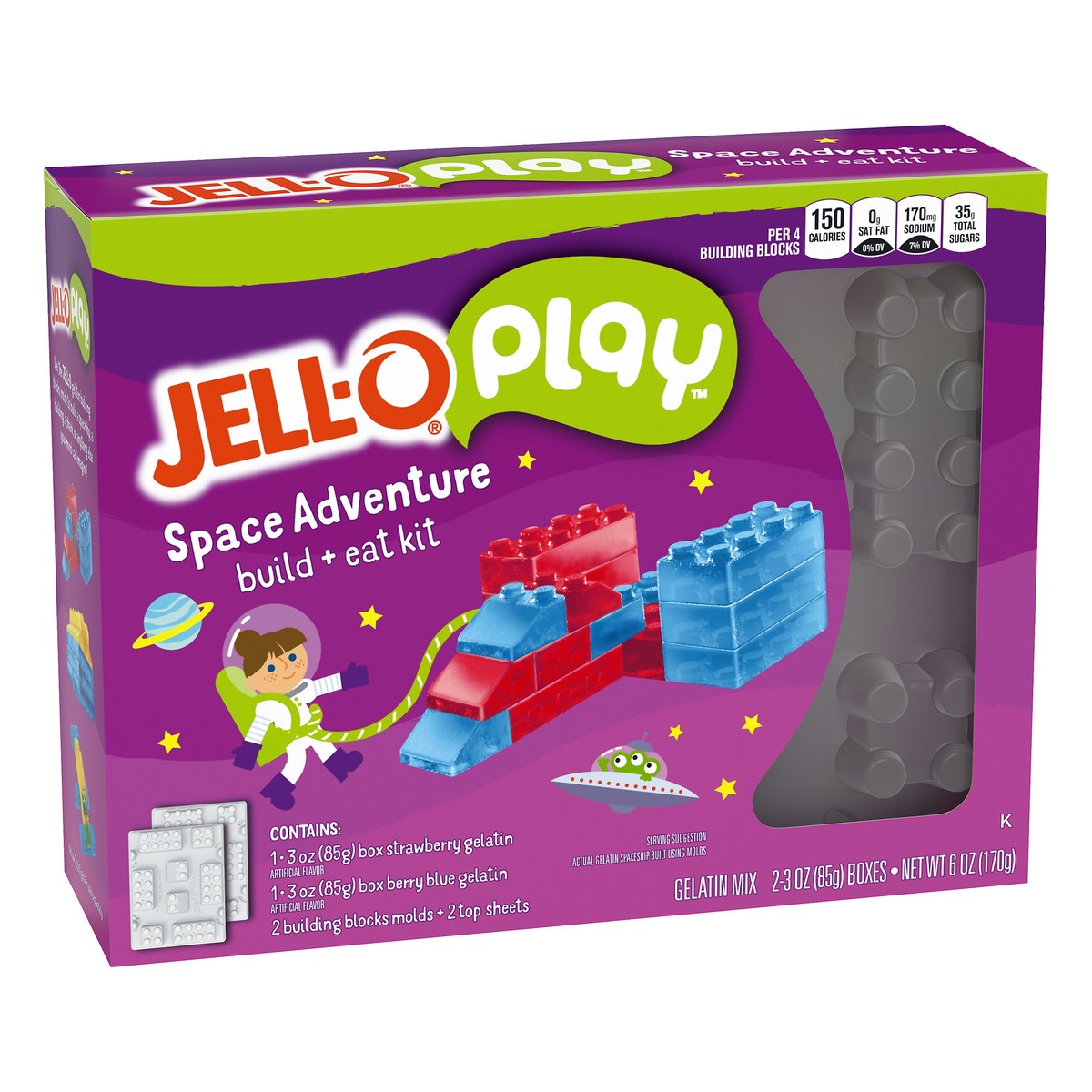 slide 7 of 11, Jell-O Play Space Adventure Build + Eat Kit, 6 oz Box, 6 oz