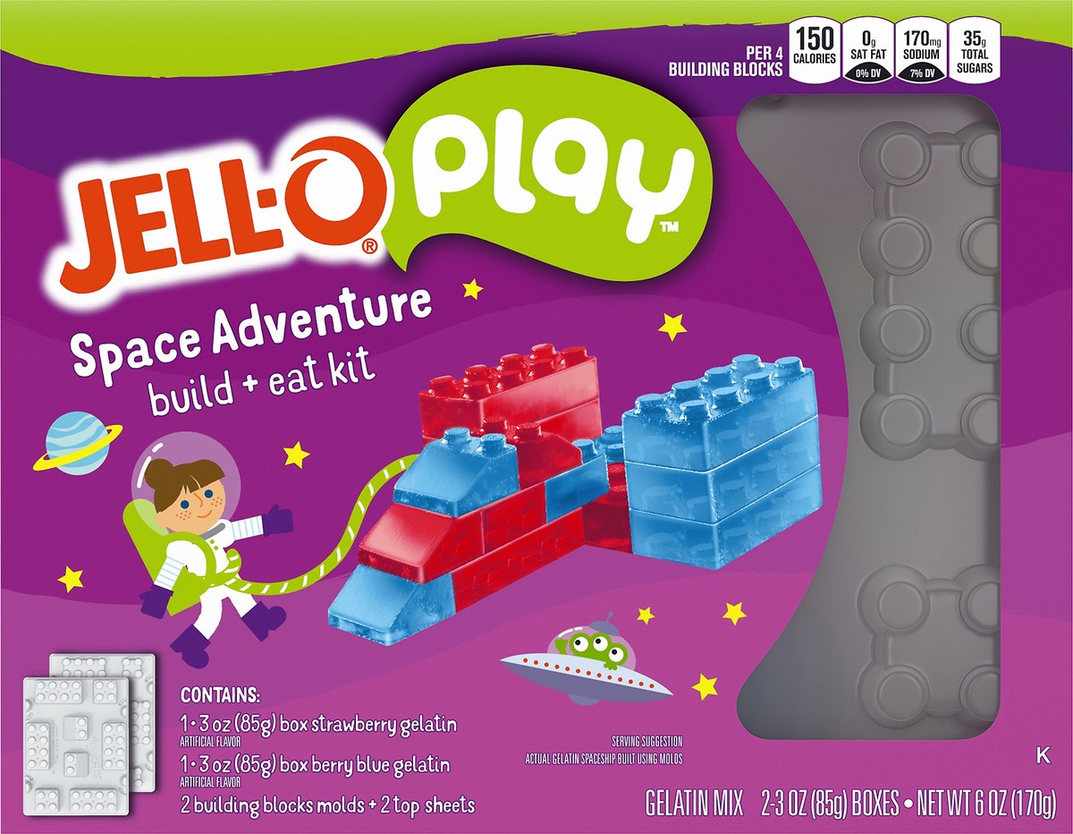 slide 10 of 11, Jell-O Play Space Adventure Build + Eat Kit, 6 oz Box, 6 oz