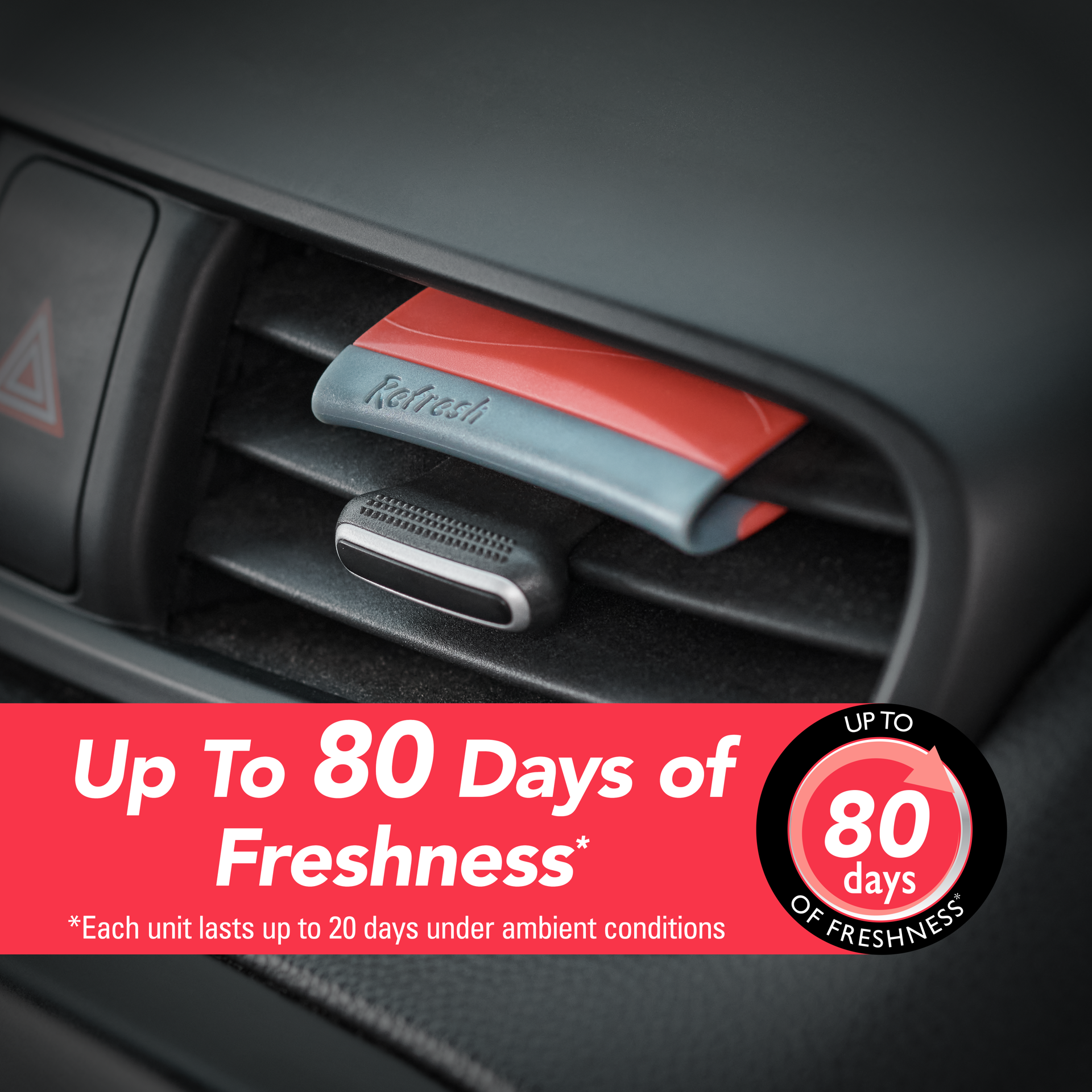 slide 3 of 5, Car Odor Elimination, 4 ct