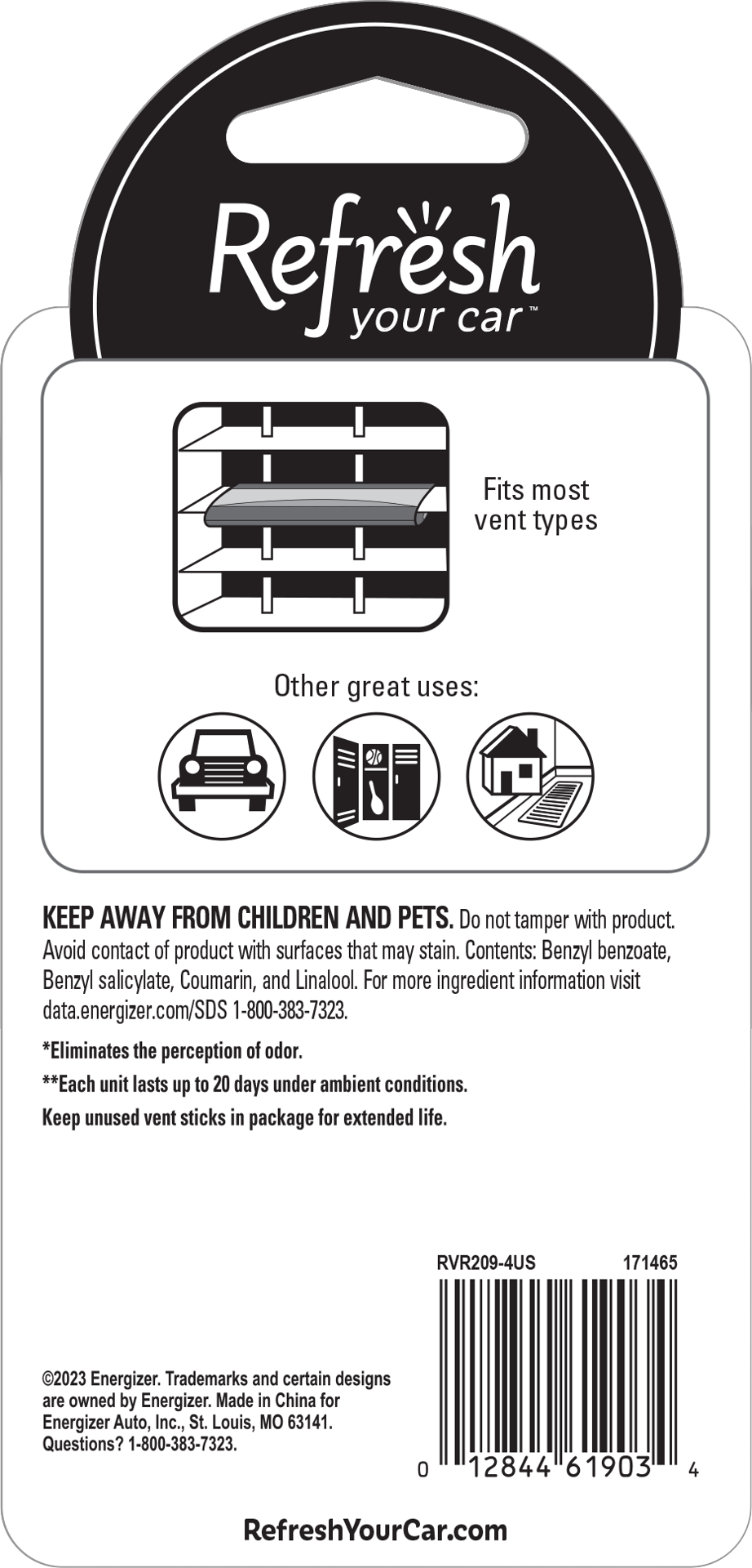 slide 2 of 5, Car Odor Elimination, 4 ct