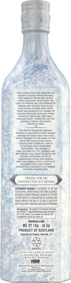 slide 2 of 3, Johnnie Walker White Walker Blended Scotch Whisky, 750 mL, 750 ml