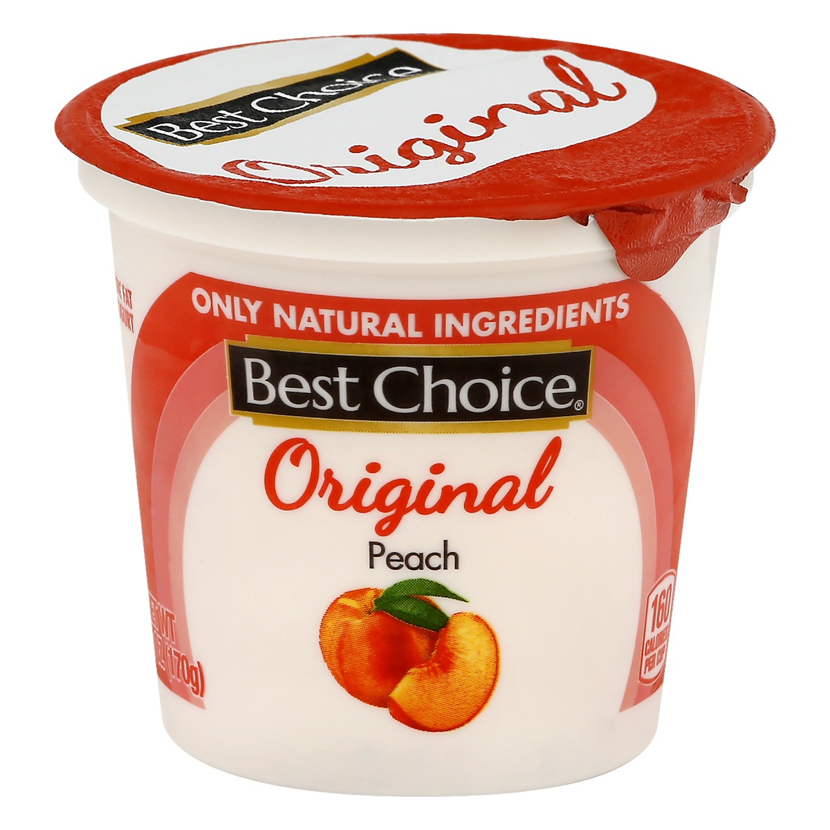 slide 1 of 1, Best Choice Original Peach Yogurt, 6 oz